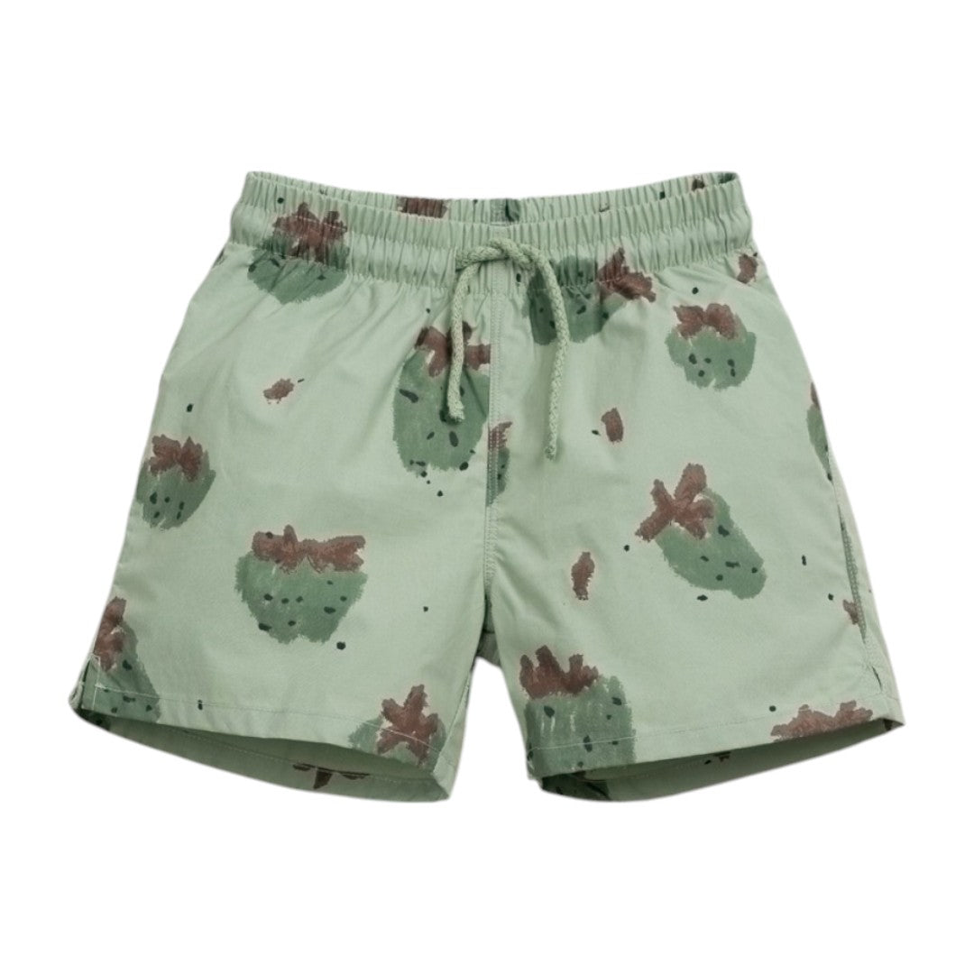 Plain White Jersey T-shirt & Greenberry Swim Shorts