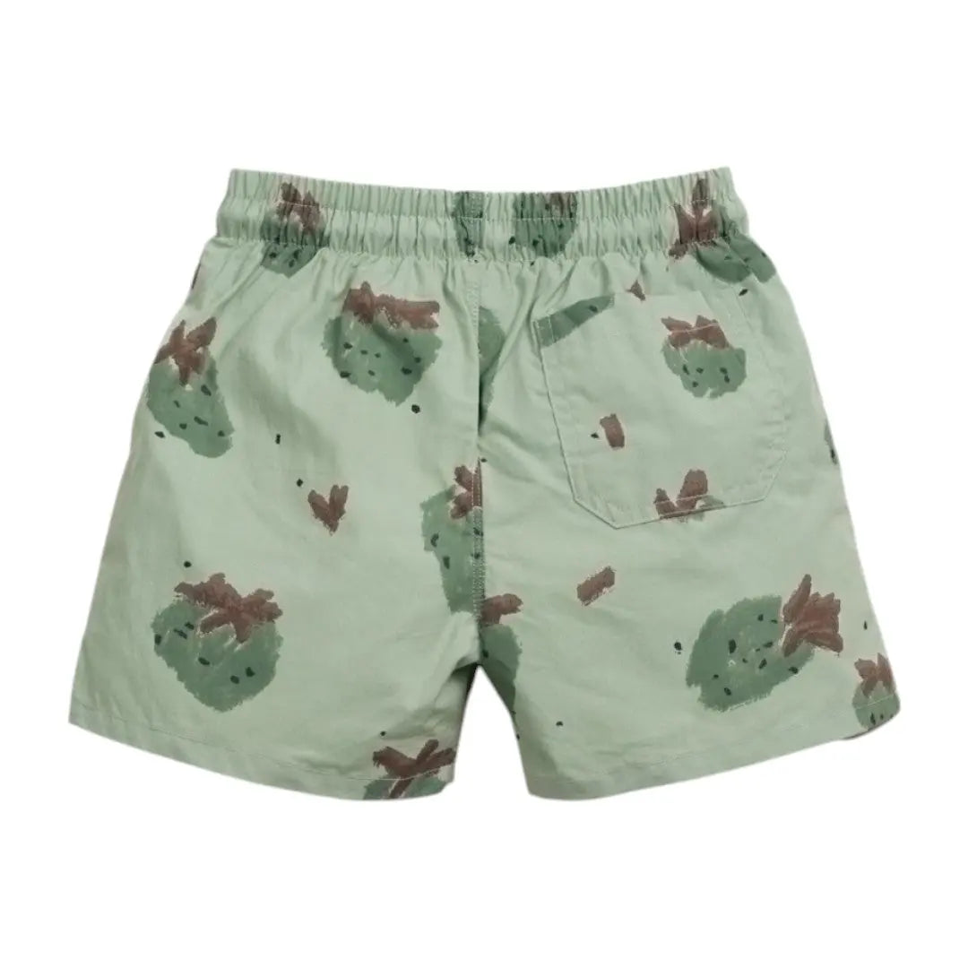 Plain White Jersey T-shirt & Greenberry Swim Shorts PLAY UP