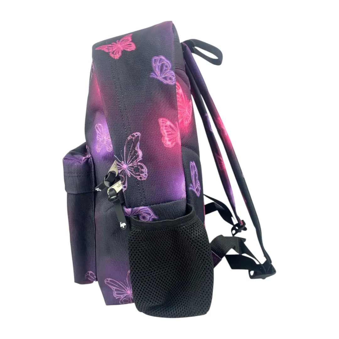 Pink & Purple Glow Butterfly Iconic Backpack HYPE