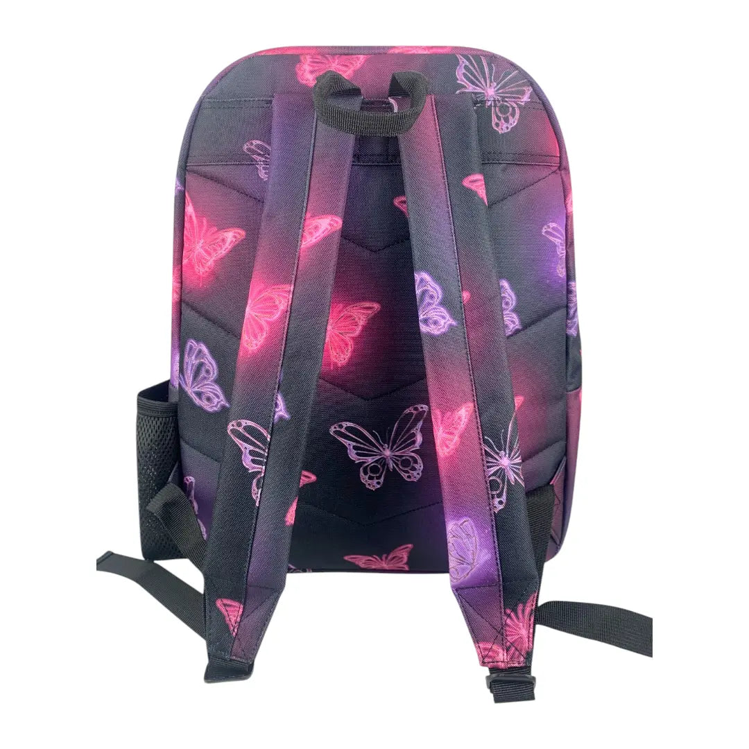 Pink & Purple Glow Butterfly Iconic Backpack HYPE