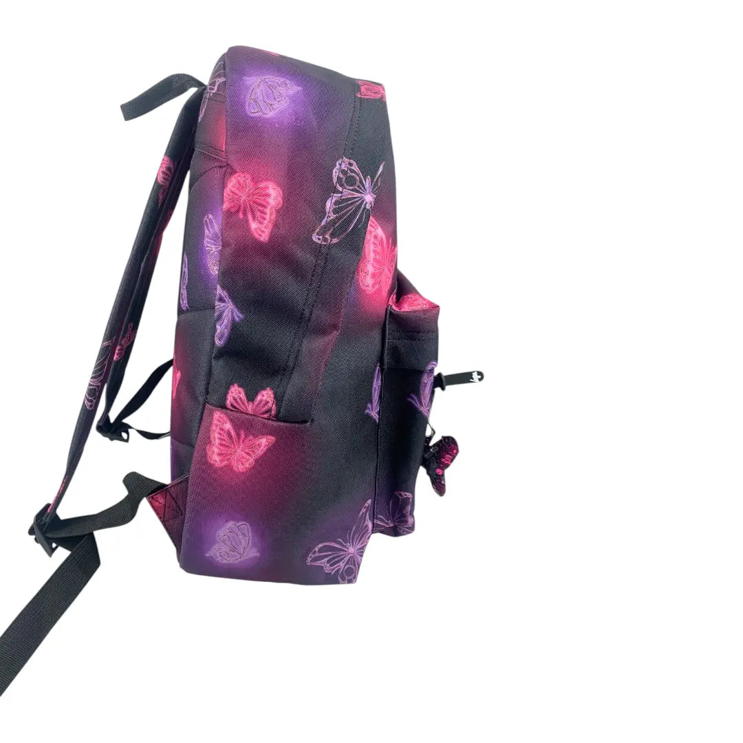 Pink & Purple Glow Butterfly Iconic Backpack HYPE