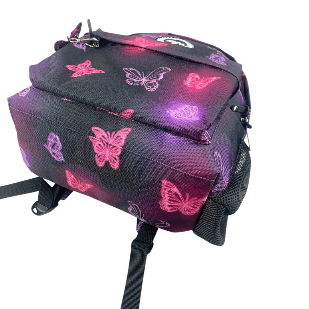 Pink & Purple Glow Butterfly Iconic Backpack HYPE