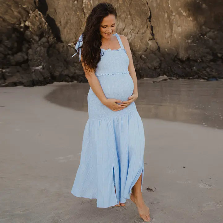 Skylar Shirred Maternity & Nursing Dress MAMA MUSE