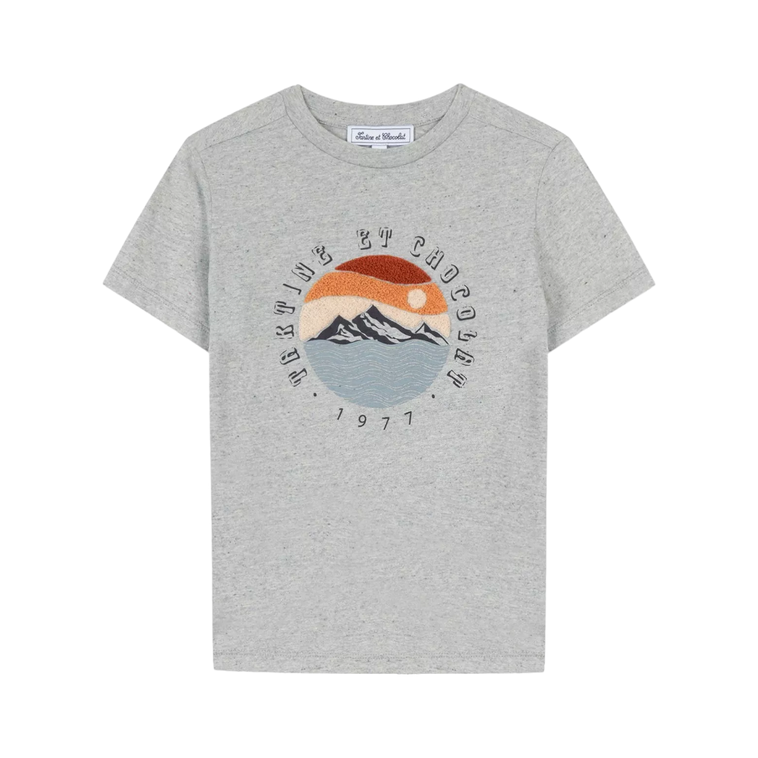 T-Shirt - Grey Sunset Illustration