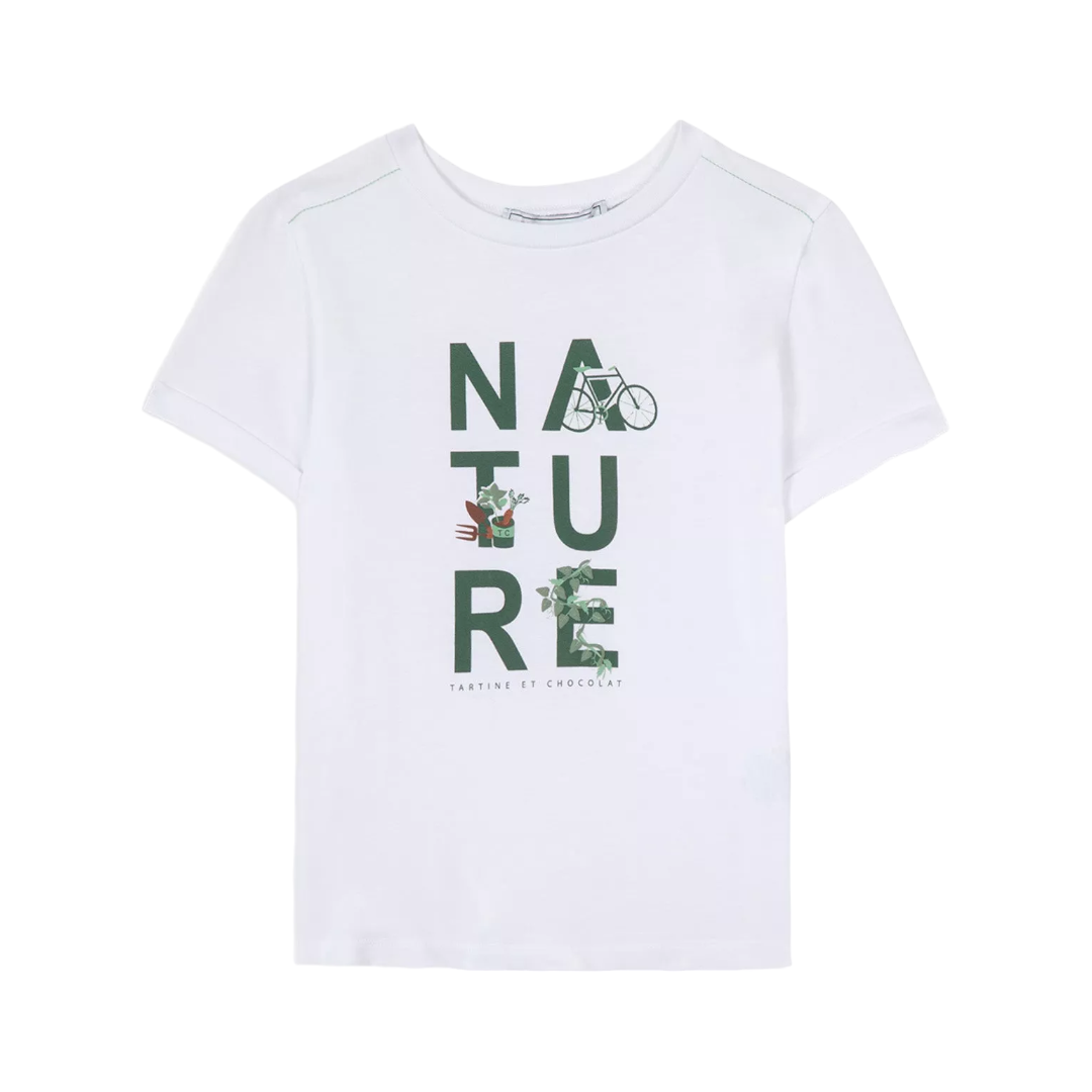 Green Nature Lettering T-shirt