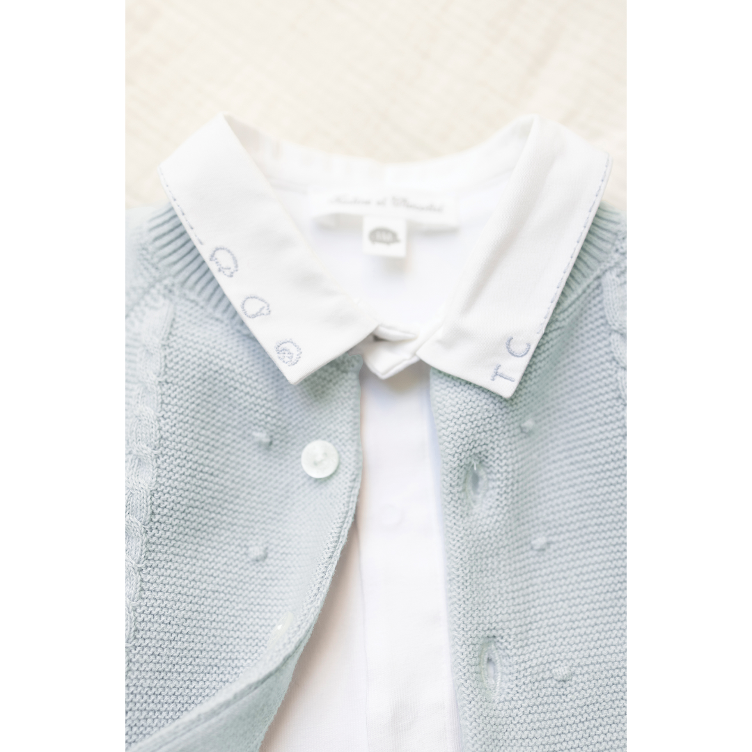 Baby Cardigan - Blue Grey