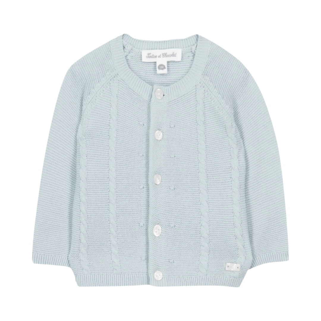 Baby Cardigan - Blue Grey