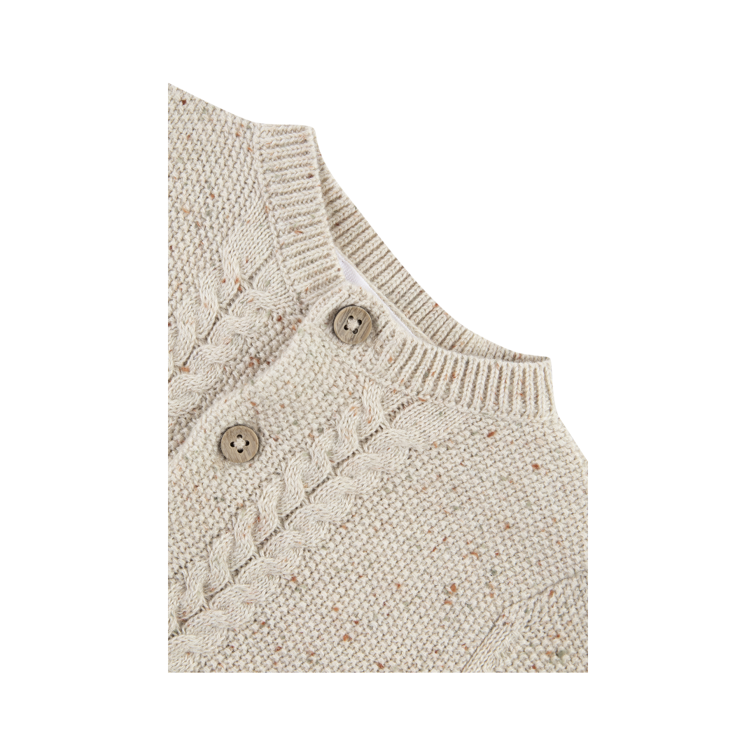 100% Cotton Knit Beige Baby Set