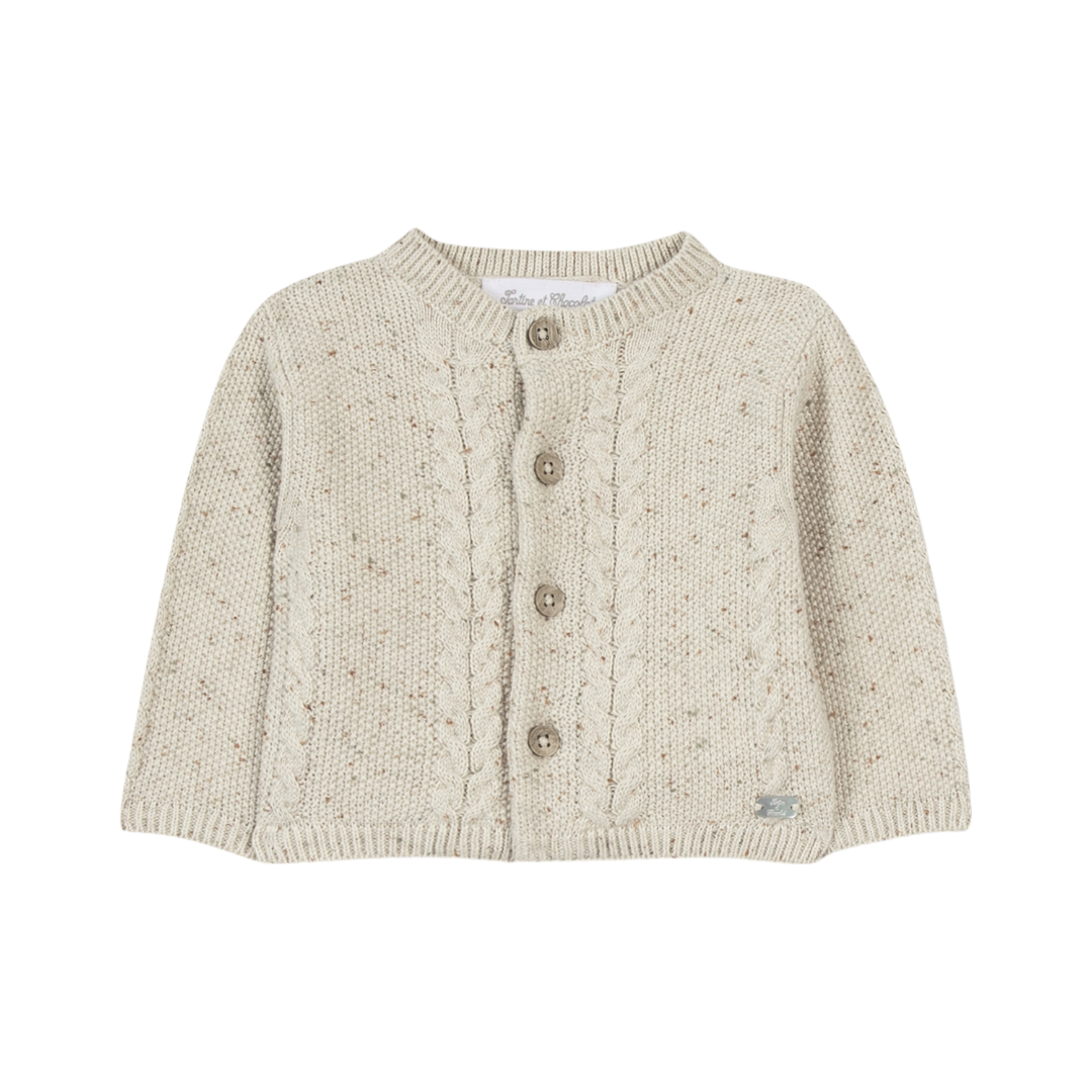 100% Cotton Knit Beige Baby Set