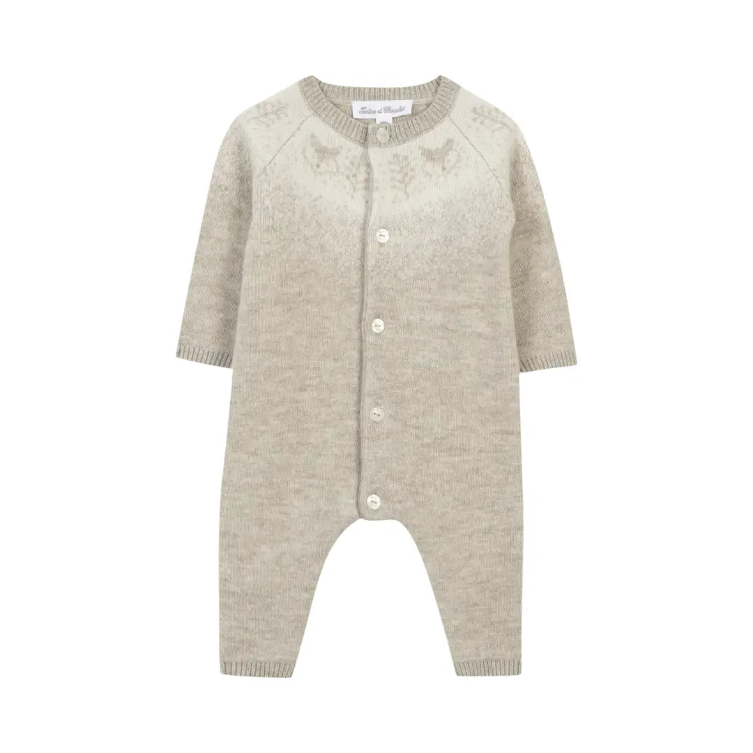 Wool Cashmere Onesie - Sand TARTINE ET CHOCOLAT
