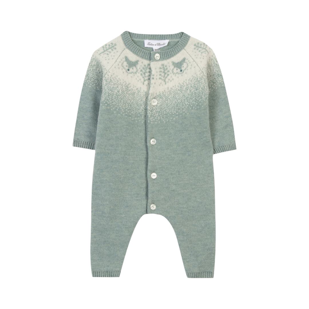 Wool Cashmere Onesie - Jade Green
