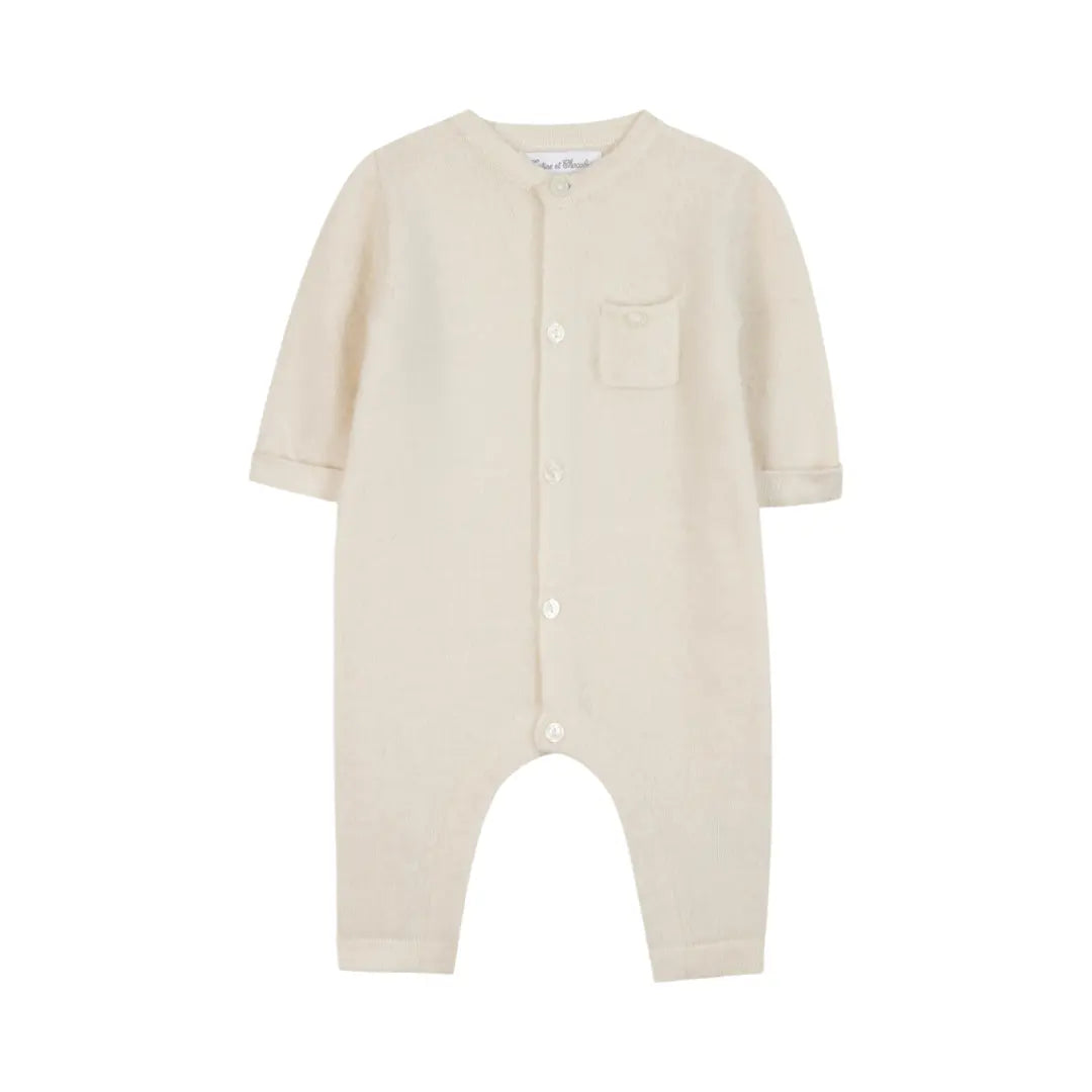 Cotton Wool Onesie - Ecru TARTINE ET CHOCOLAT