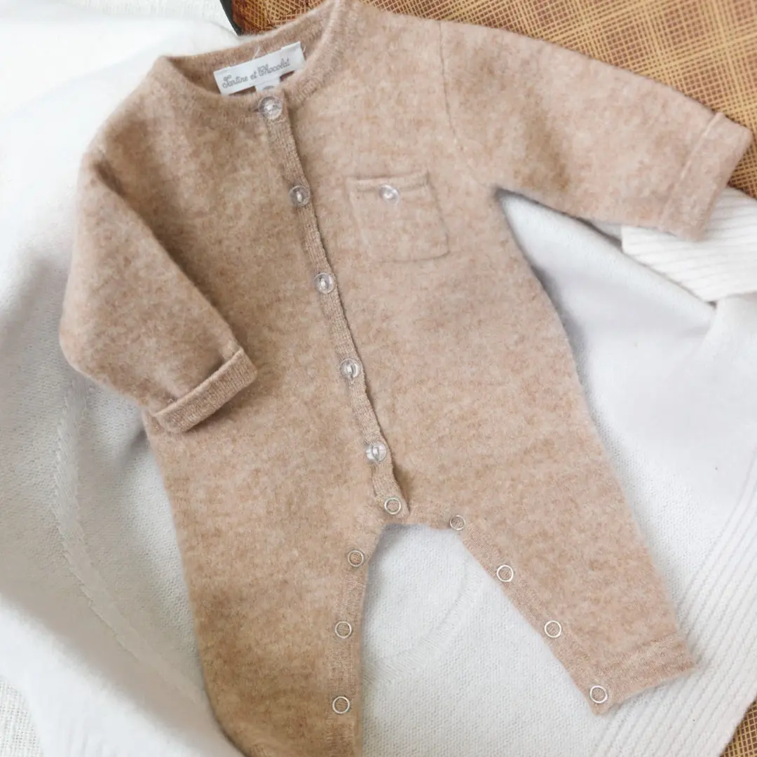 Cotton Wool Onesie - Camel TARTINE ET CHOCOLAT