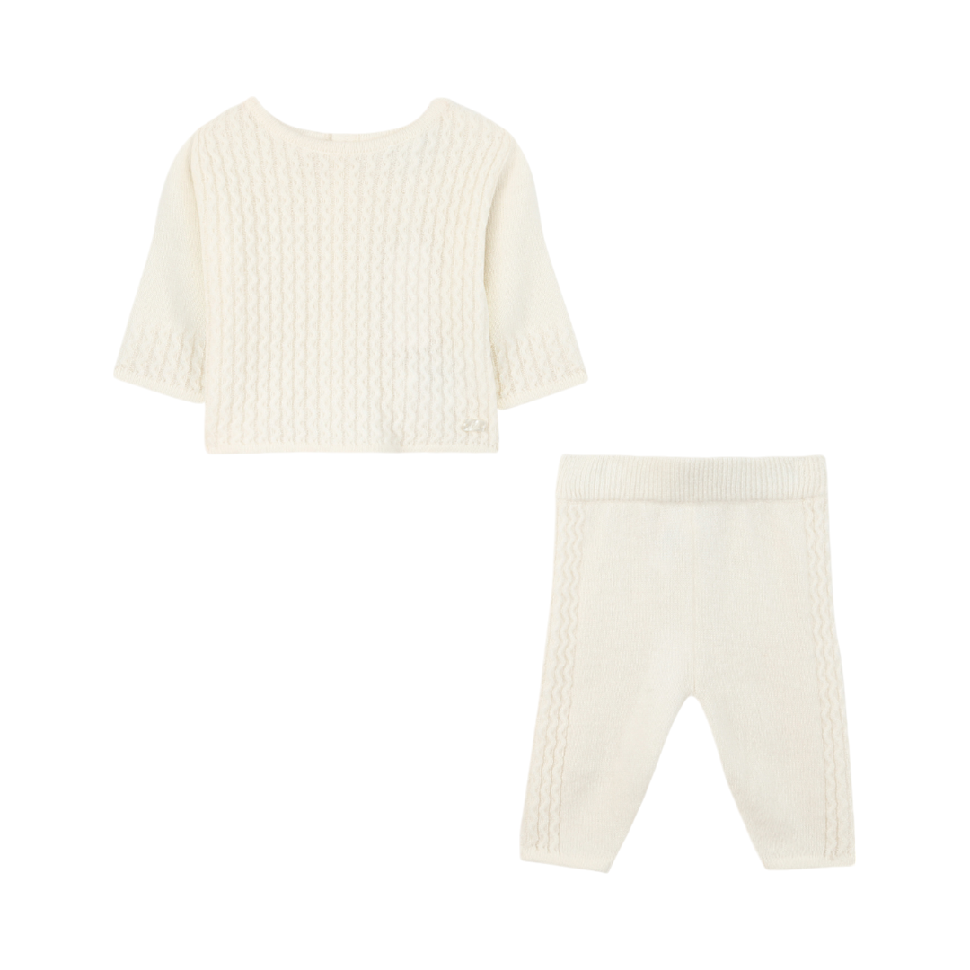100% Cashmere Set - Ecru