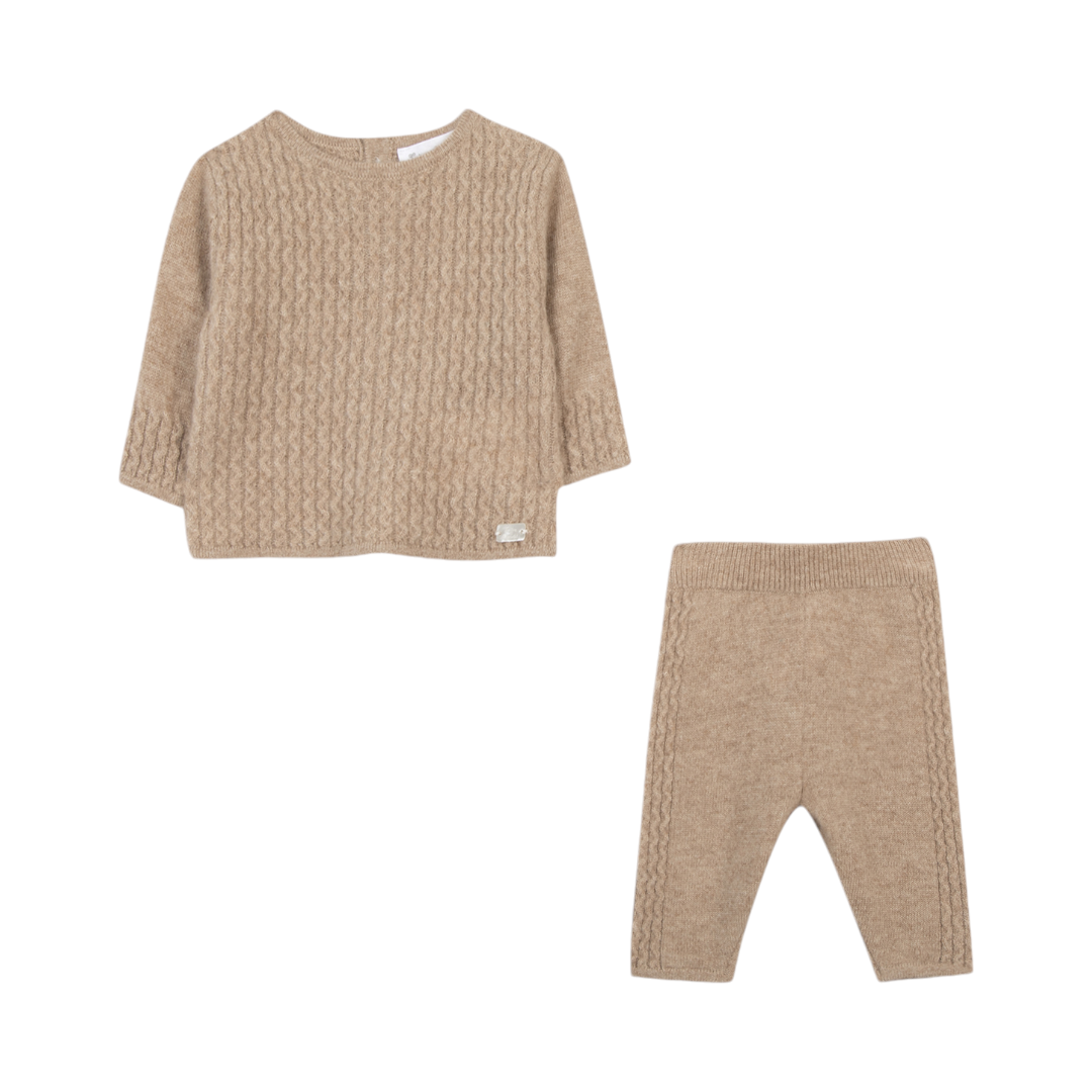 100% Cashmere Set - Beige