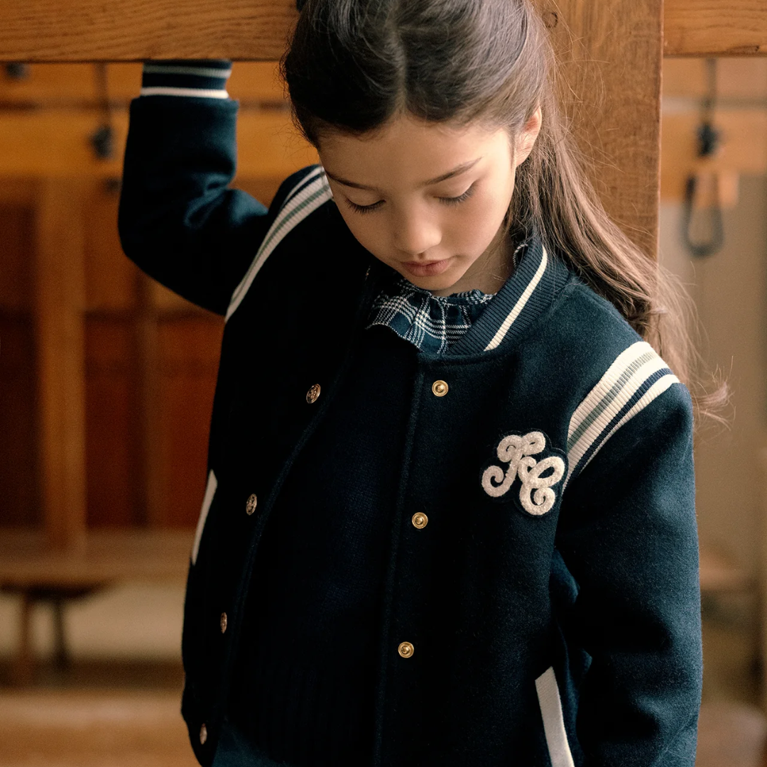Unisex Navy Blue Bomber Jacket