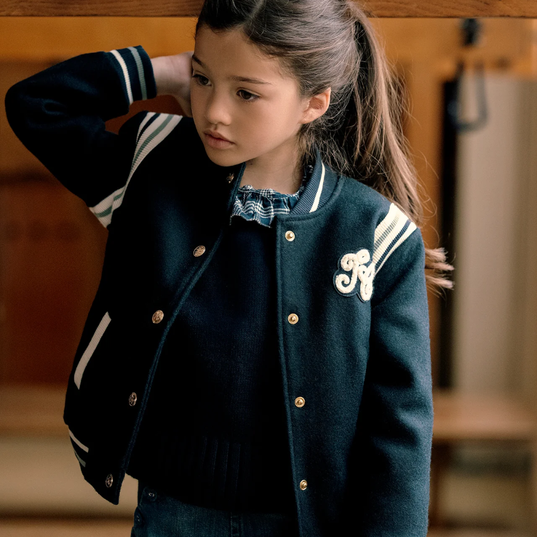 Unisex Navy Blue Bomber Jacket
