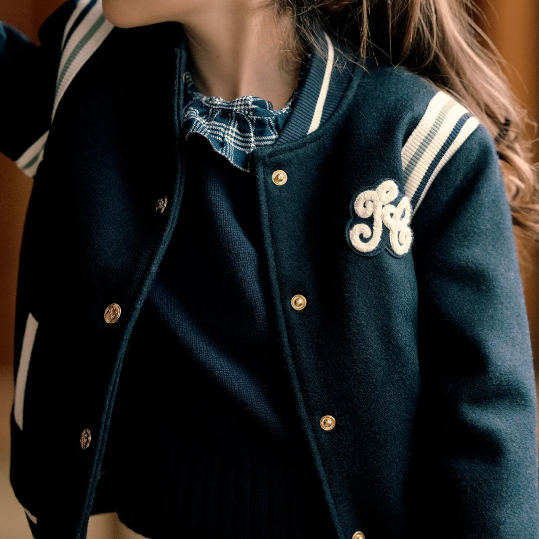 Unisex Navy Blue Bomber Jacket