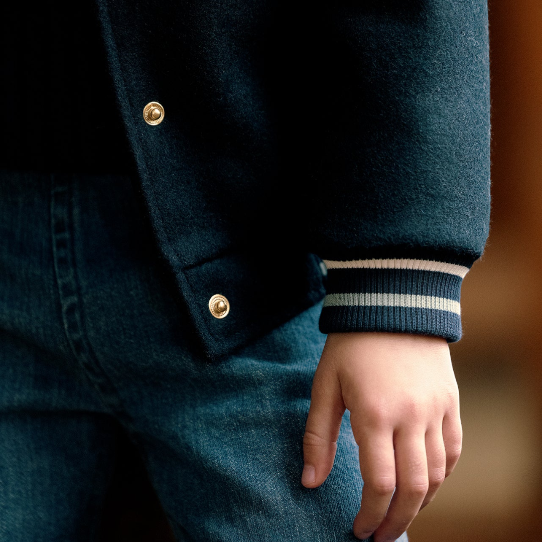 Unisex Navy Blue Bomber Jacket