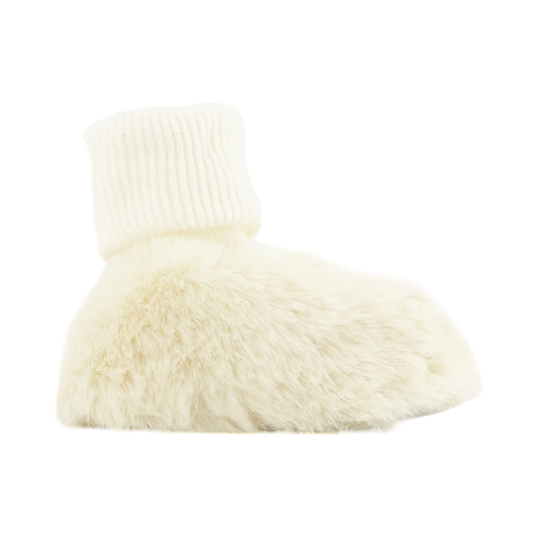 Baby Fur Slippers - Off White