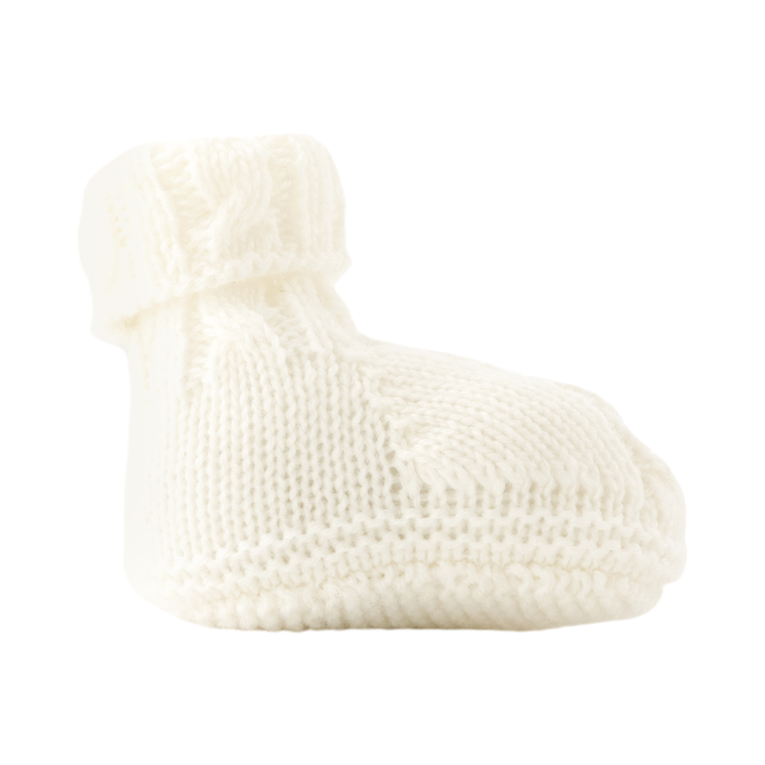 Knit Baby Socks - Ecru