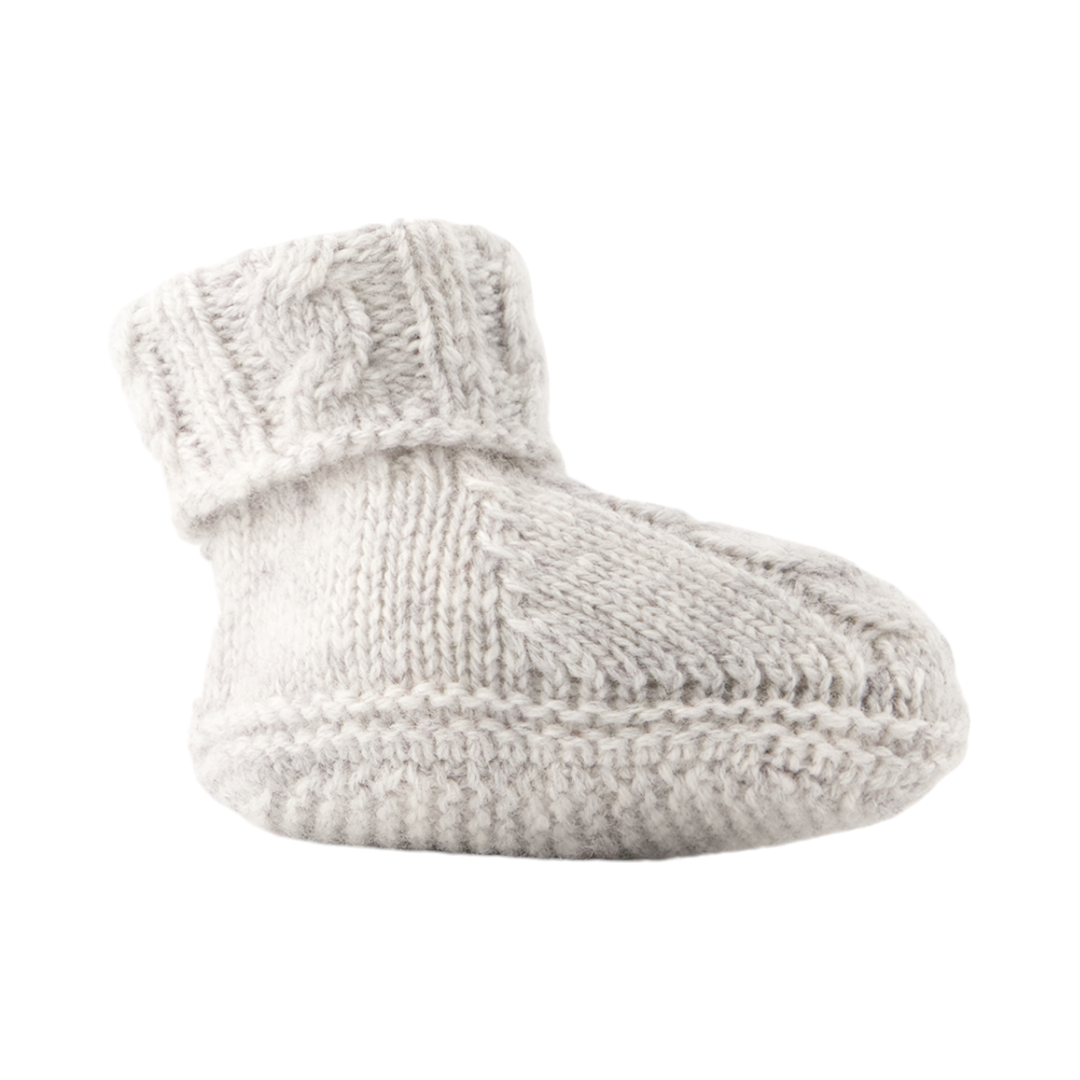 Knit Baby Socks - Light Grey