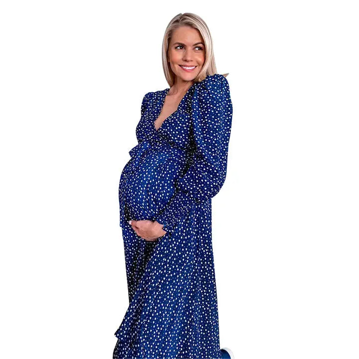 Tia Tiny Hearts Maternity & Nursing Wrap Dress MAMA MUSE