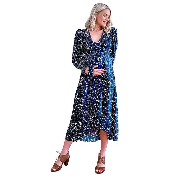 Tia Tiny Hearts Maternity & Nursing Wrap Dress MAMA MUSE