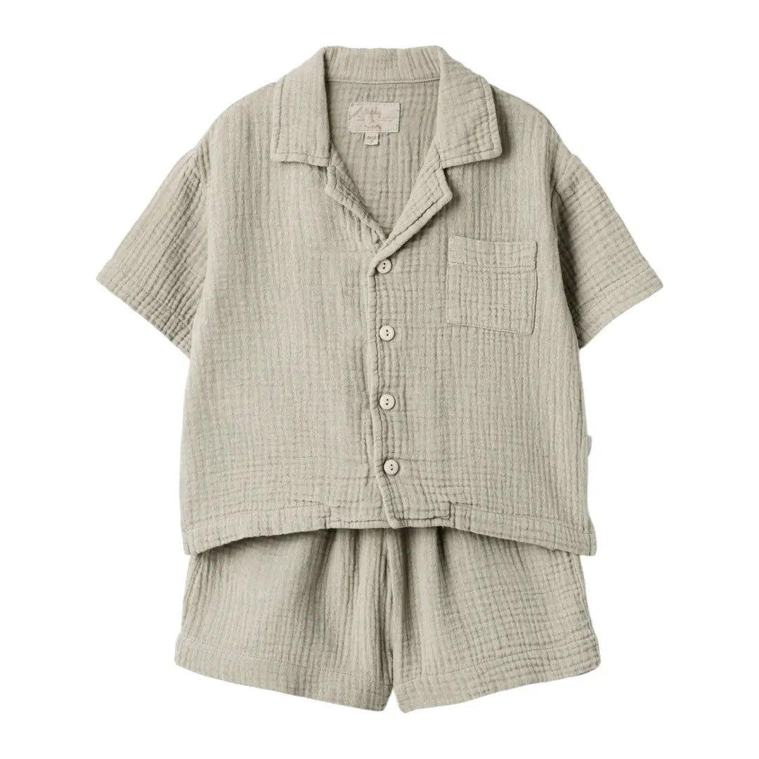 Organic Cotton Two Piece Set - Beige TEDDY & MINOU