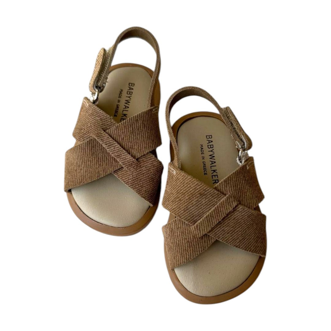 Brown Leather Criss Cross