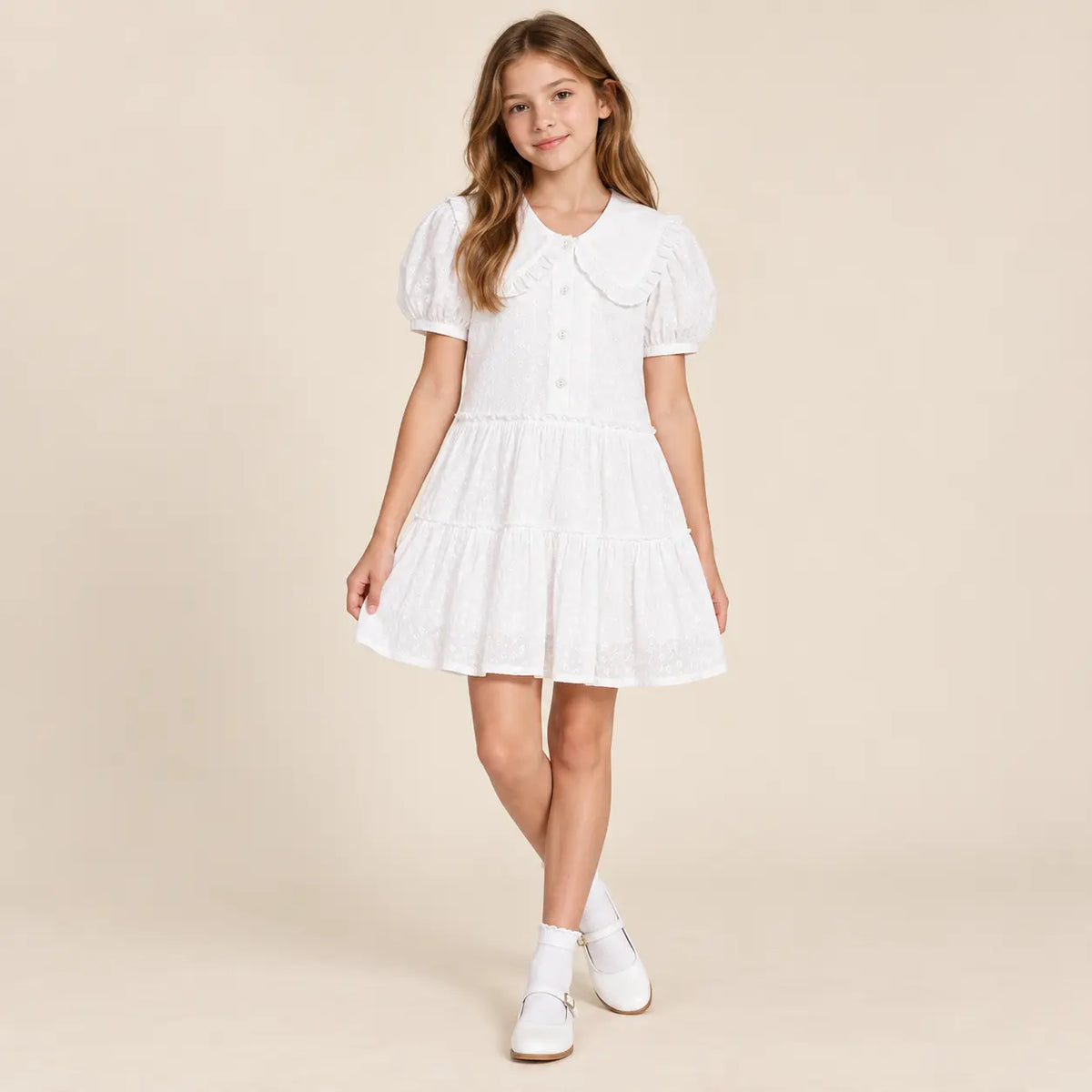 Antonella Dress - 12Y girl lookbook pose 1