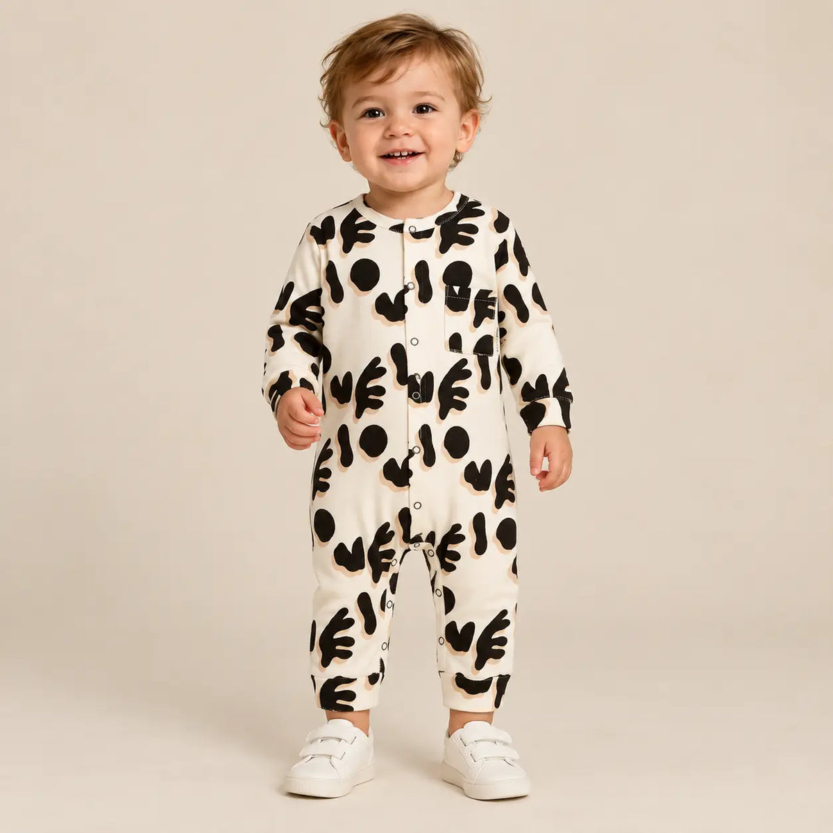 18 month boy wearing Baby Jumpsuit Laureano Love