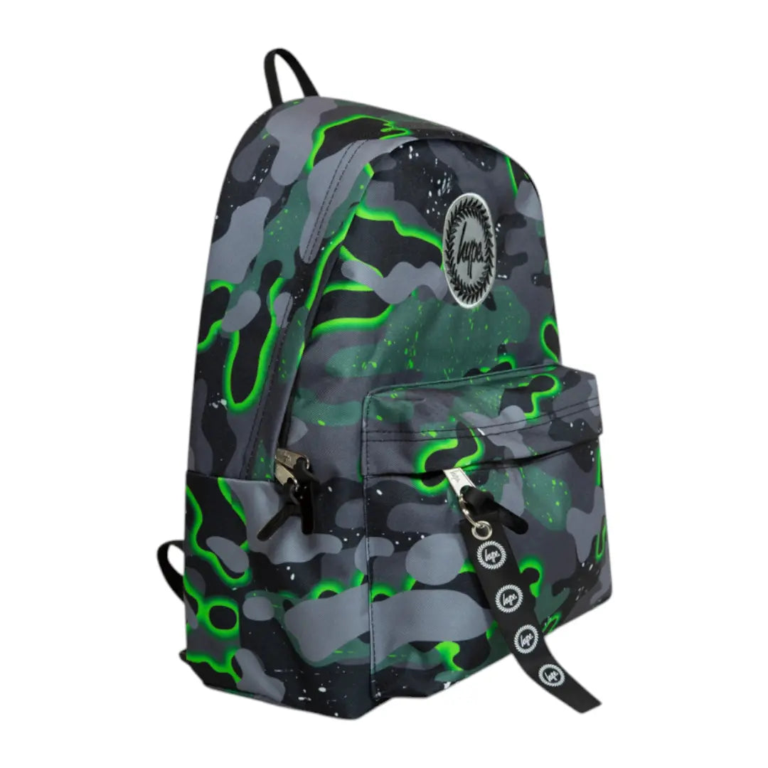 Iconic Green Glow Camo Backpack HYPE
