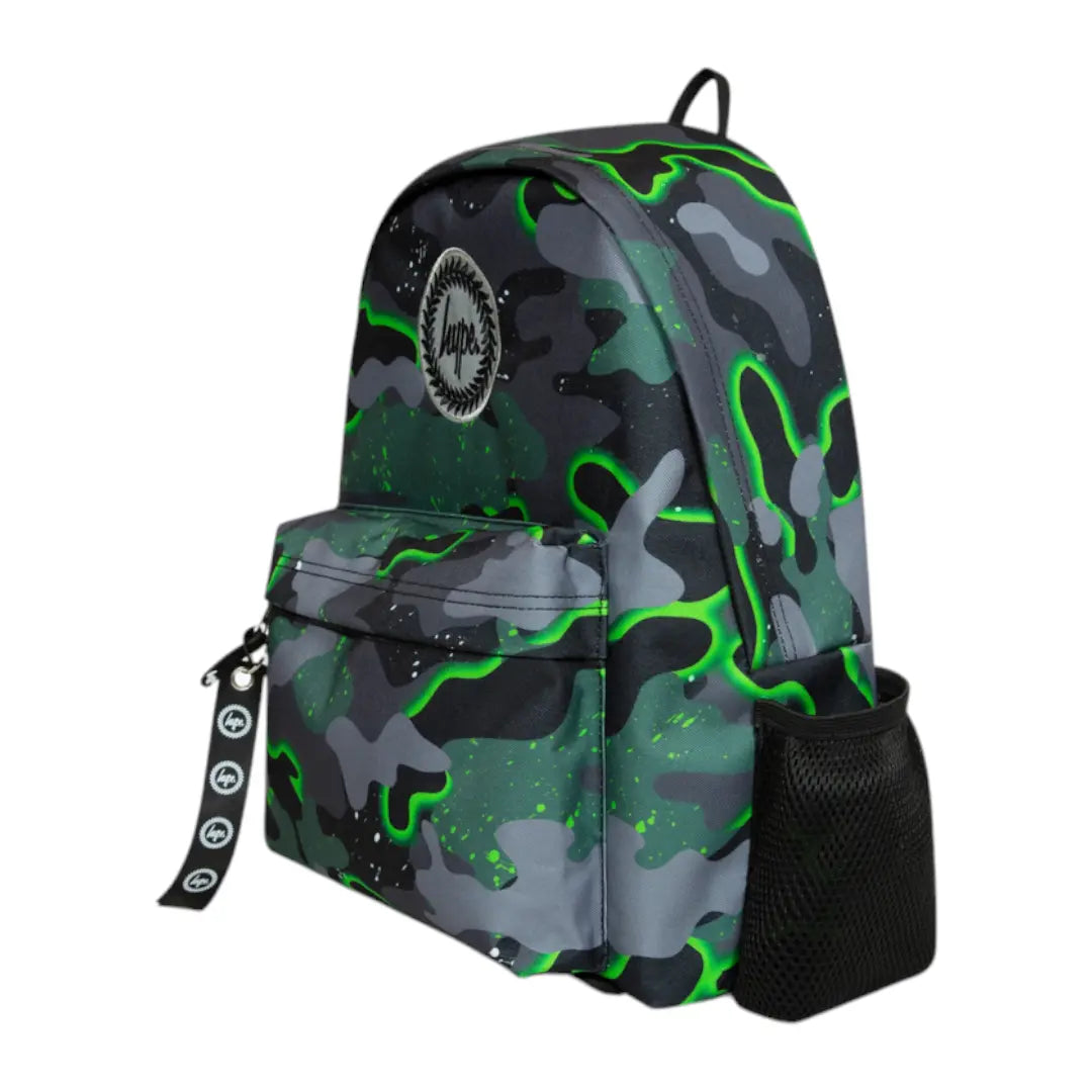 Iconic Green Glow Camo Backpack HYPE