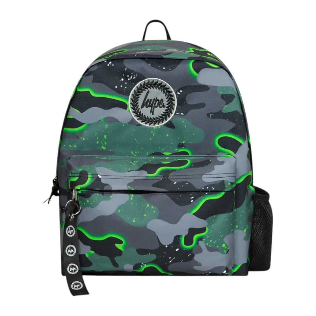 Iconic Green Glow Camo Backpack HYPE