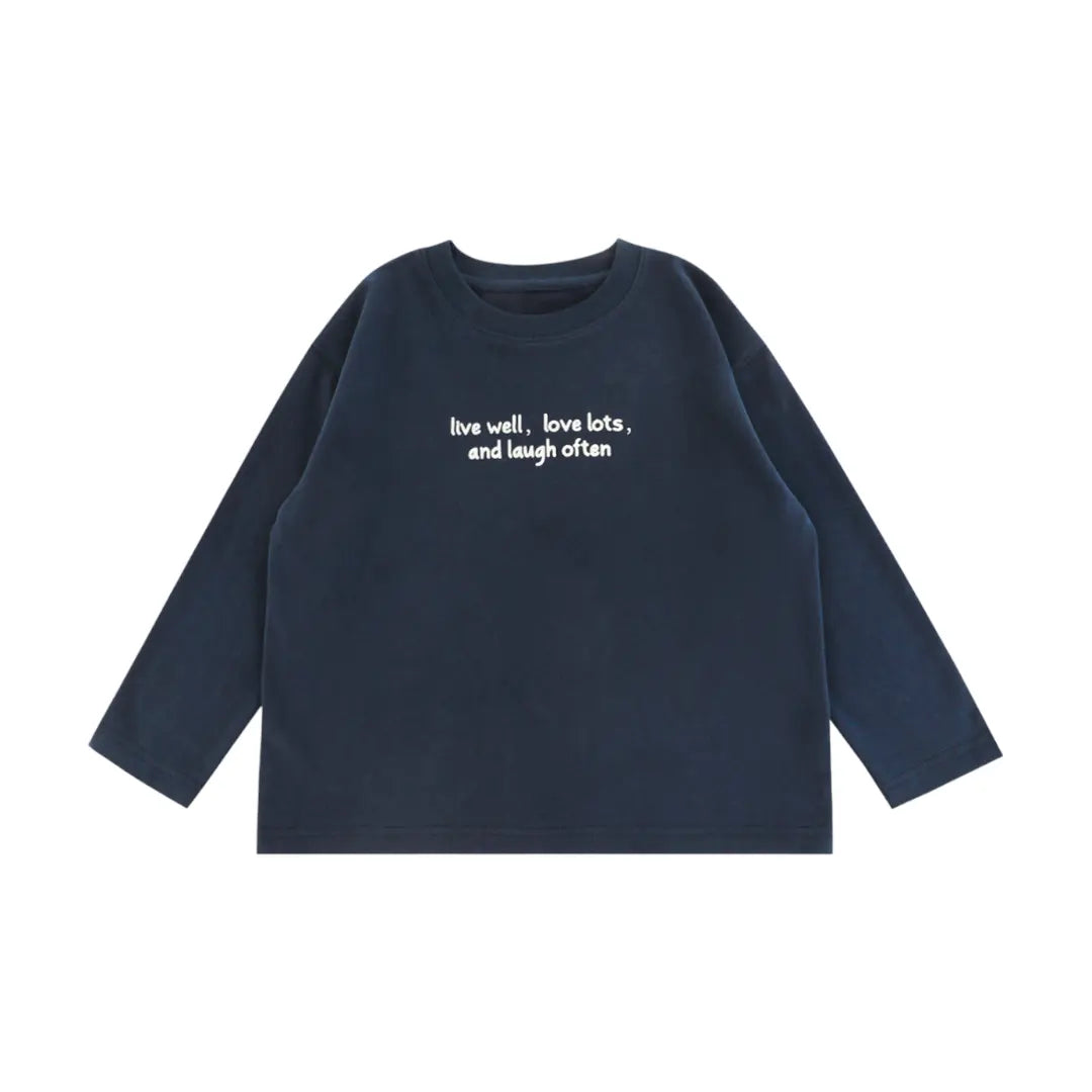 Simple Words Tee - Navy ORELIE