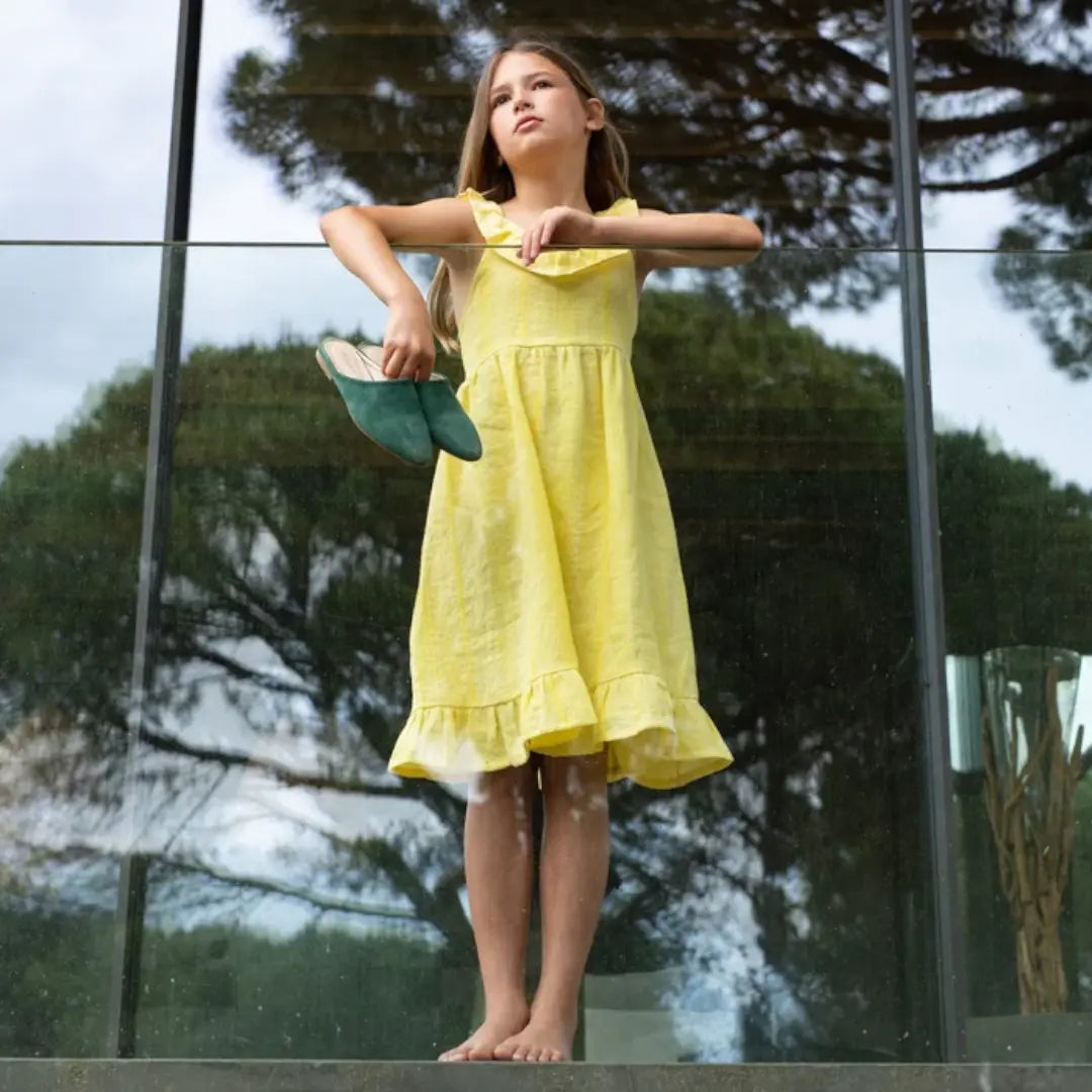 Yellow Linen Dress SUUKY