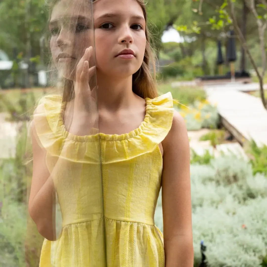 Yellow Linen Dress SUUKY