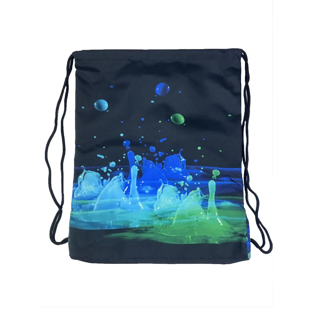 Black 3D Droplet Sports Drawstring Bag HYPE