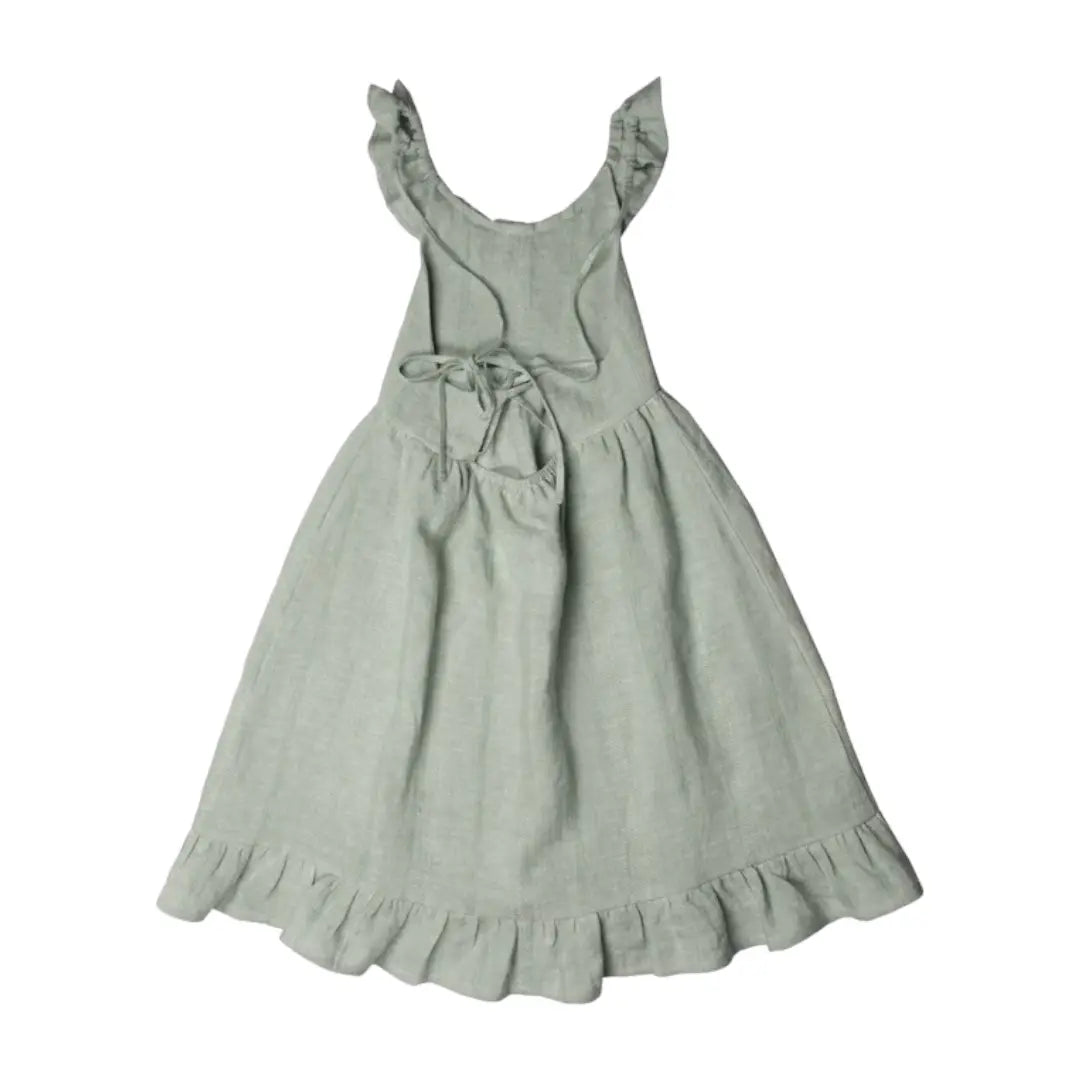 Green Linen Dress SUUKY
