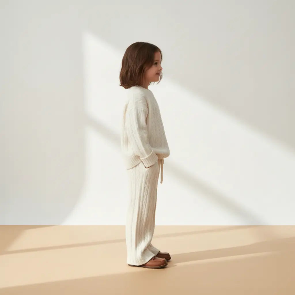 Clara Cable Knit Set - Cream ORELIE