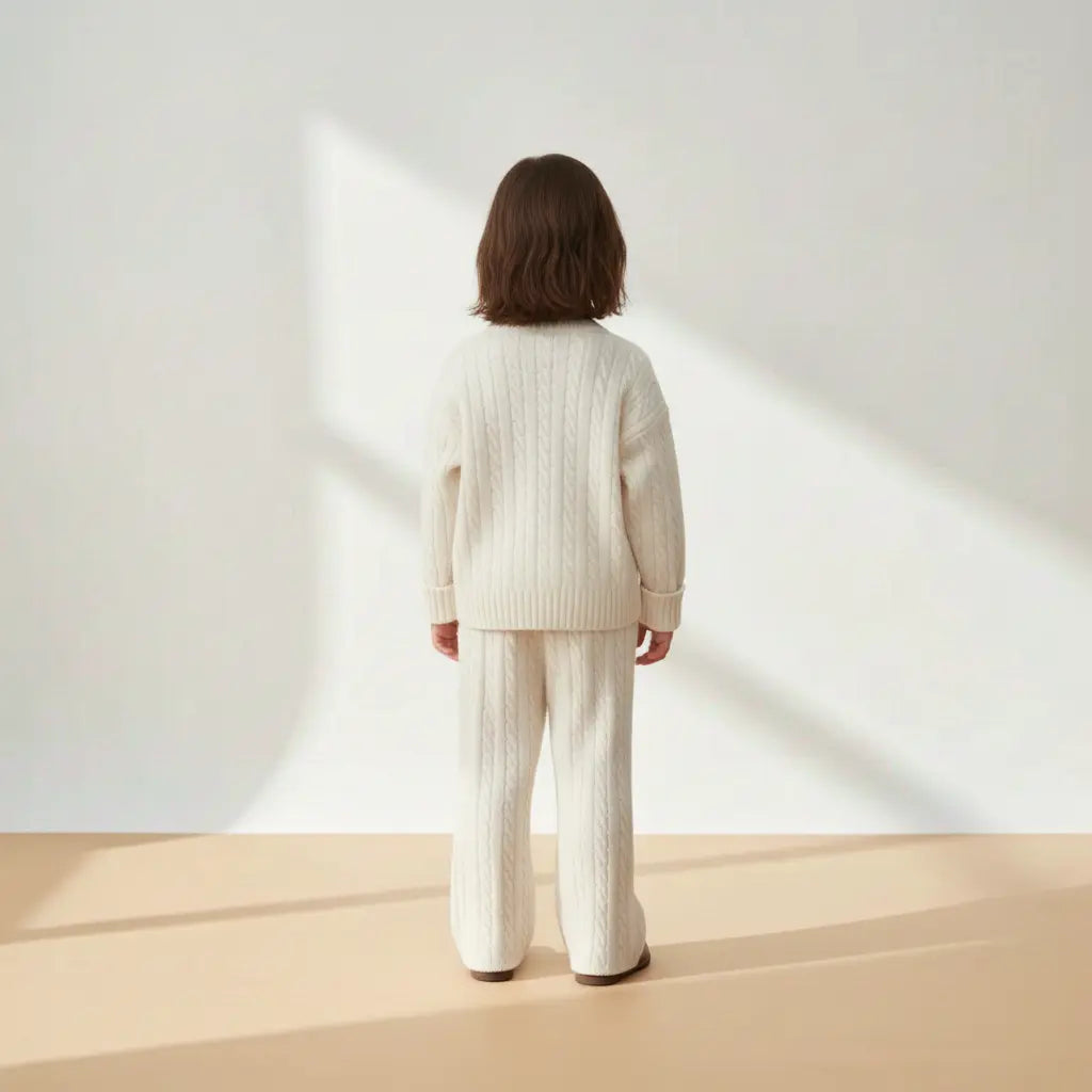 Clara Cable Knit Set - Cream ORELIE