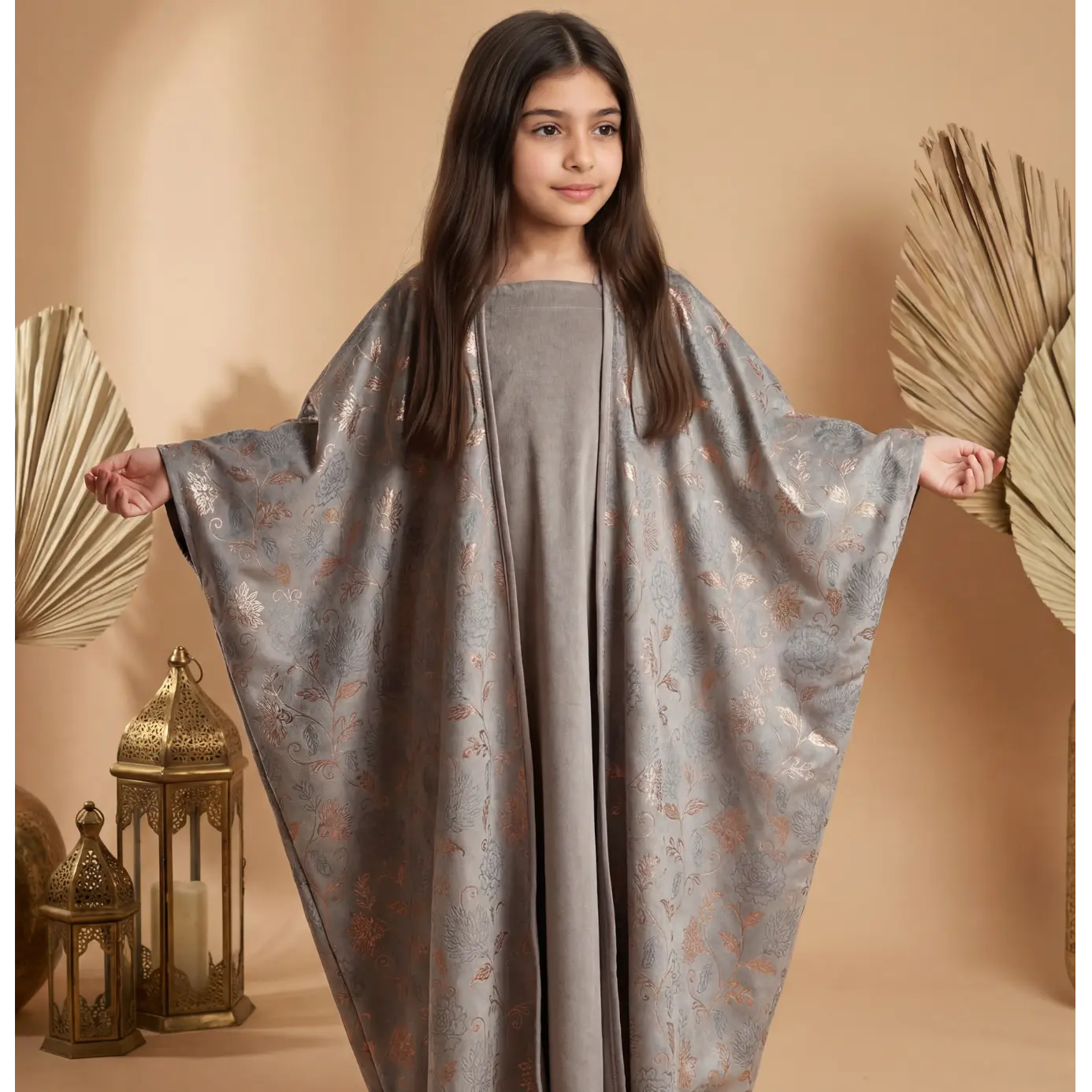 Ayla Silver Bisht Set LAYALEE