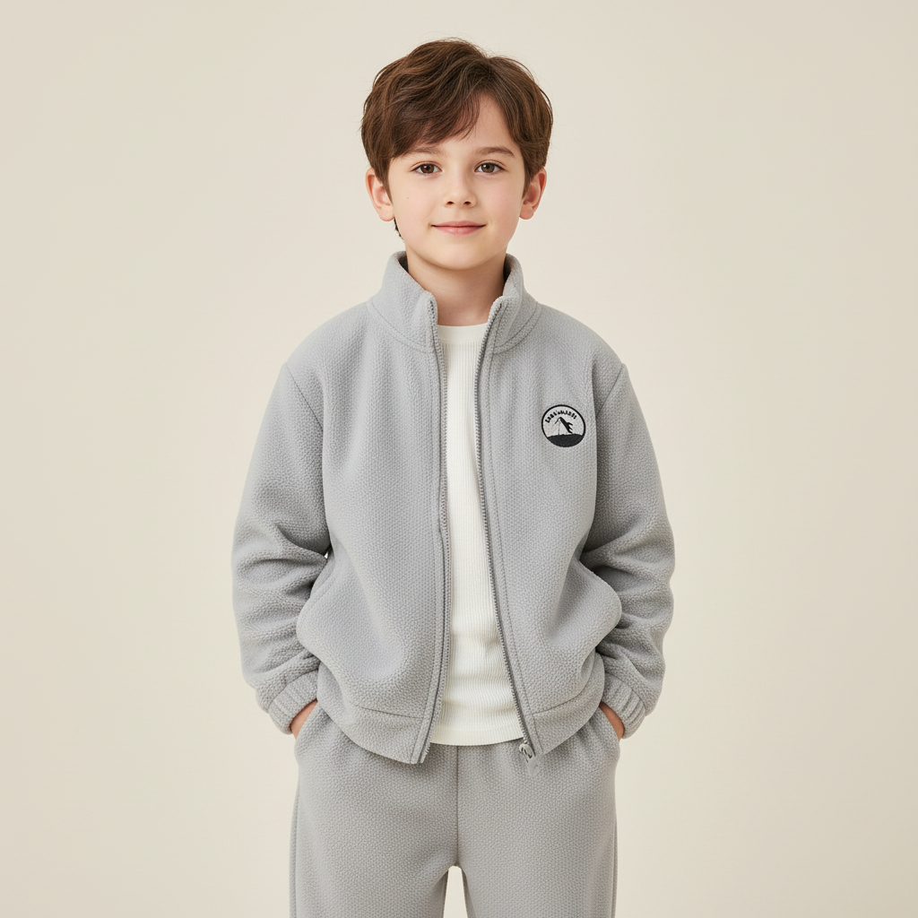 Mist Grey Nordic Cloud Thermal Fleece Set