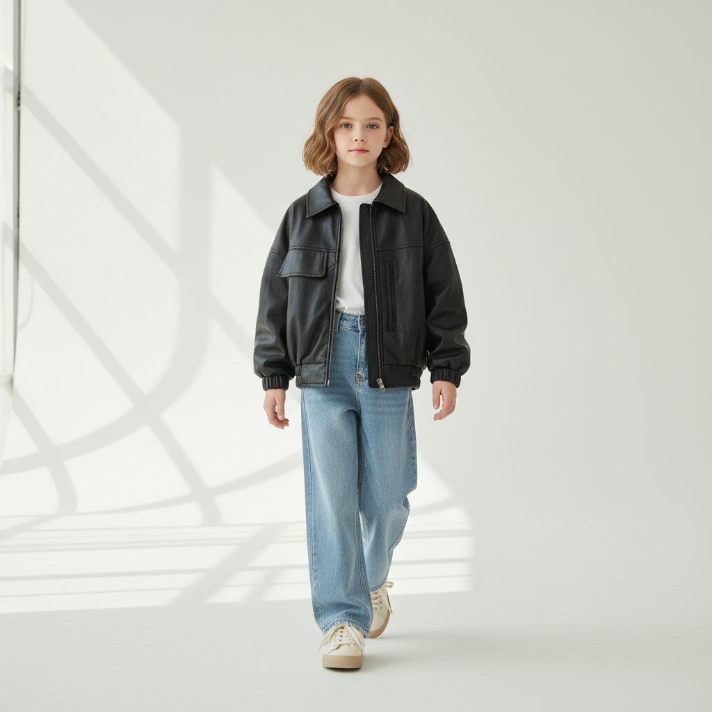 Midnight Urban Leather Bomber