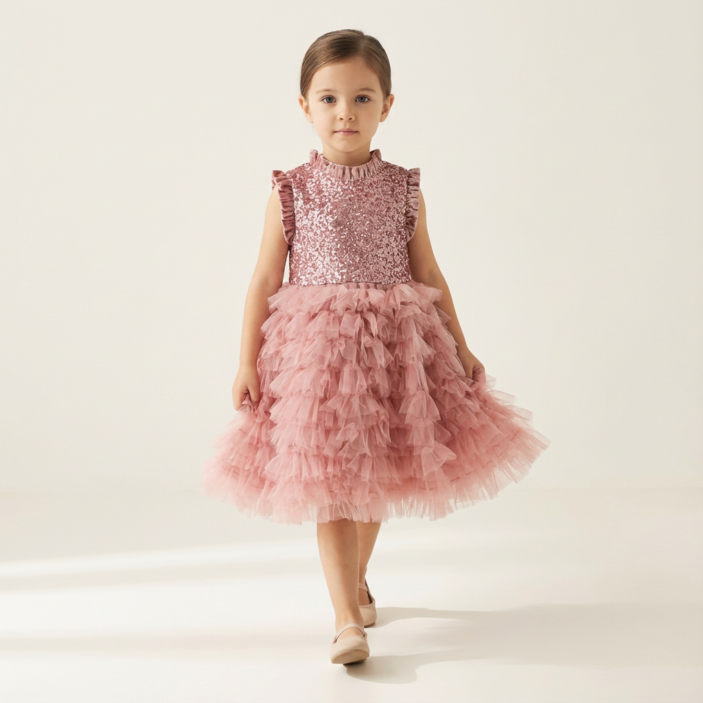 Blush Rose Celestia Ruffle Tulle Party Dress