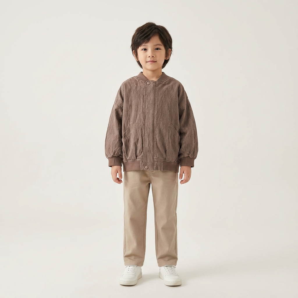 Cocoa Brown Lightweight Quilted Bomber Jacket