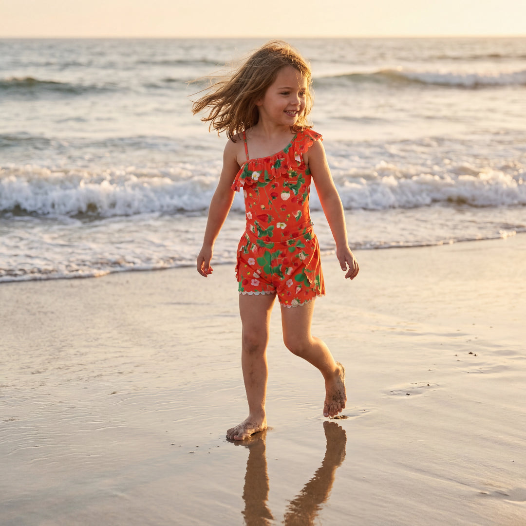 Girls Berry Bloom Swimsuit & Shorts