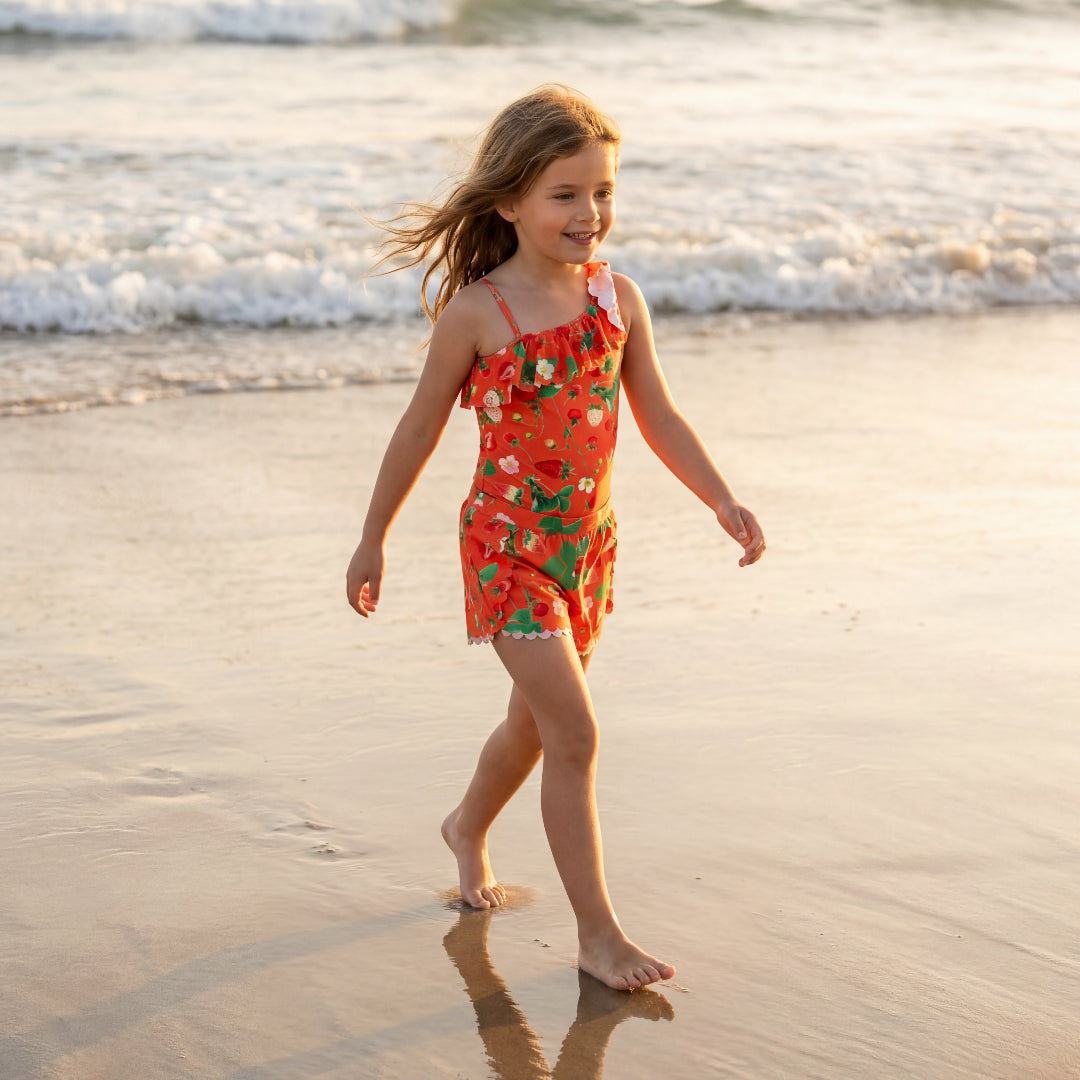 Girls Berry Bloom Swimsuit & Shorts