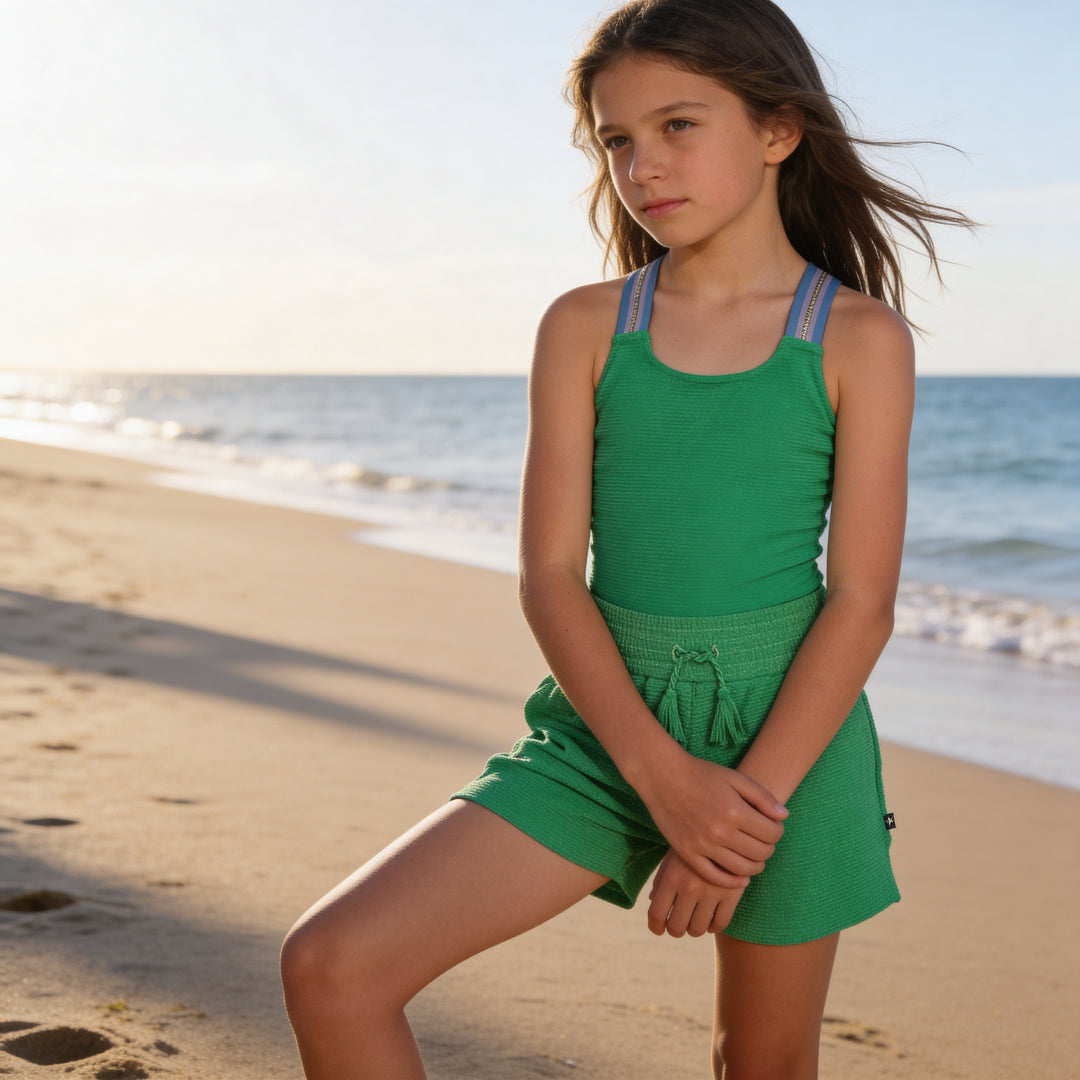 Girls Emerald Shine Swimsuit & Trunks